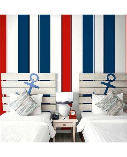 Papel Pintado NANTUCKET STRIPES REVISITED Ref. SR21208.