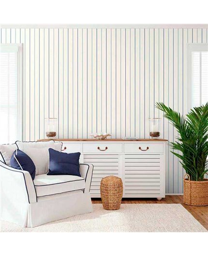 Papel Pintado NANTUCKET STRIPES REVISITED Ref. SR21532.