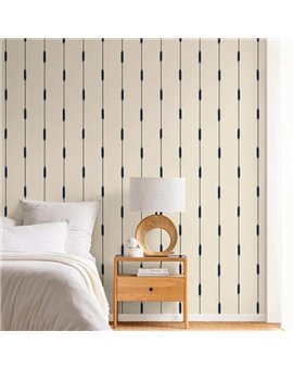 bls107776010 papel pintado blue shades caselio rayas beige azul tejido no tejido super lavable