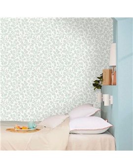 bls107476020 papel pintado blue shades caselio hojas blanco roto azul tejido no tejido super lavable