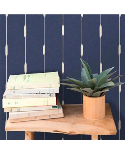 bls107776110 papel pintado blue shades caselio rayas azul beige tejido no tejido super lavable