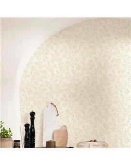 bls107471000 papel pintado blue shades caselio hojas blanco roto beige tejido no tejido super lavable