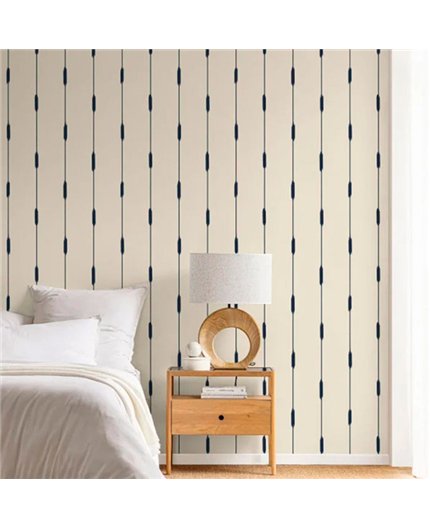 bls107776010 papel pintado blue shades caselio rayas beige azul tejido no tejido super lavable