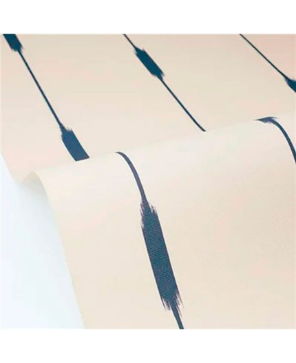 bls107776010 papel pintado blue shades caselio rayas beige azul tejido no tejido super lavable