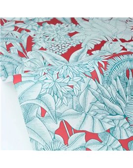 bls107486280 papel pintado blue shades caselio hojas granate blanco roto tejido no tejido super lavable