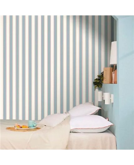 bls106736000 papel pintado blue shades caselio rayas blanco roto azul tejido no tejido super lavable