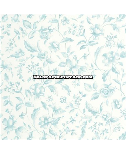bls107506000 papel pintado blue shades caselio flores blanco roto verde tejido no tejido super lavable