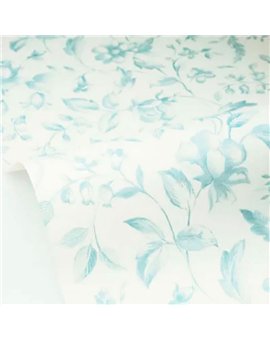 bls107506000 papel pintado blue shades caselio flores blanco roto verde tejido no tejido super lavable