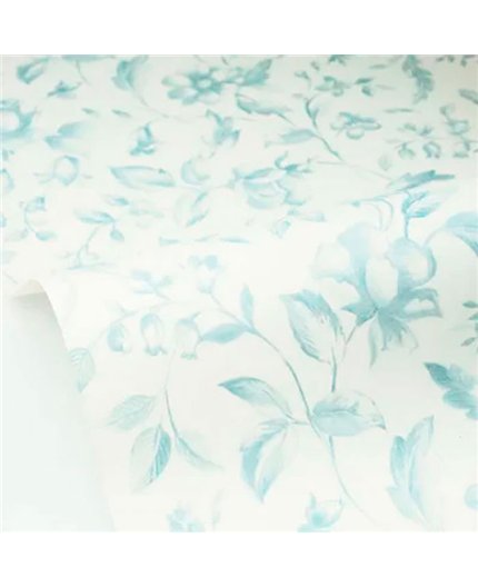 bls107506000 papel pintado blue shades caselio flores blanco roto verde tejido no tejido super lavable