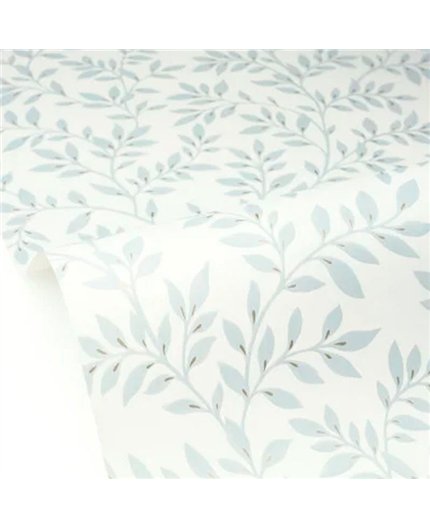 bls107476020 papel pintado blue shades caselio hojas blanco roto azul tejido no tejido super lavable