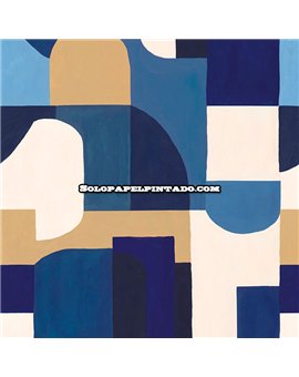 bls107536206 mural blue shades caselio geometrico beige azul tejido no tejido super lavable