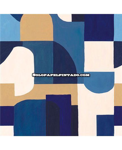 bls107536206 mural blue shades caselio geometrico beige azul tejido no tejido super lavable