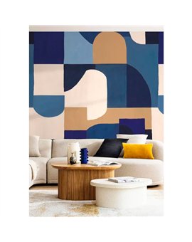 bls107536206 mural blue shades caselio geometrico beige azul tejido no tejido super lavable
