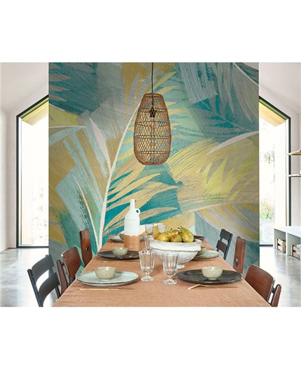 Ref.1551-M-WDWT202197407NW estancia decorada con hojas acabado Multicolor, wonderwalls 3