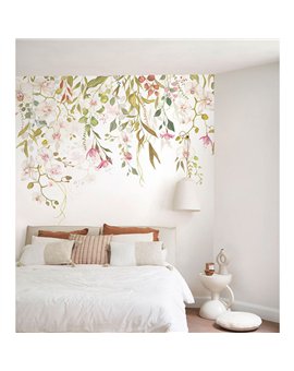 Ref.1551-M-WDWT202167007NW estancia decorada con flores Multicolor y fondo Blanco Roto, wonderwalls 3