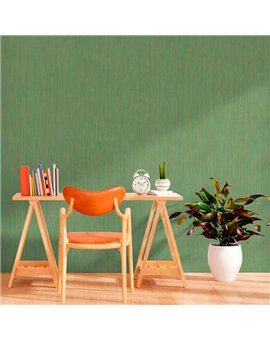 Ref.13341 papel pintado tahiti rayas finas Beige con fondo Verde