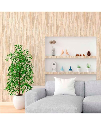 Ref.13353 papel pintado tahiti manchas Topo sobre Beige
