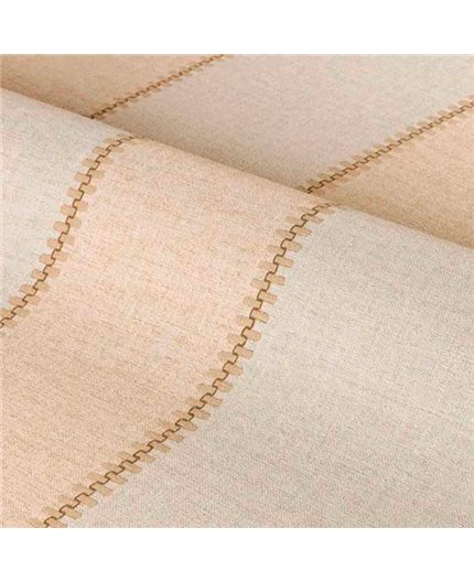 Ref.78092446 estancia decorada con rayas Beige y Marrón y fondo Topo, edition rayures