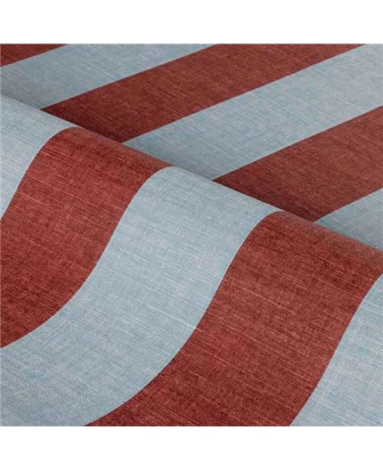 Ref.78060916 ambiente real de rayas edition rayures, sobre fondo Granate en tonos Azul