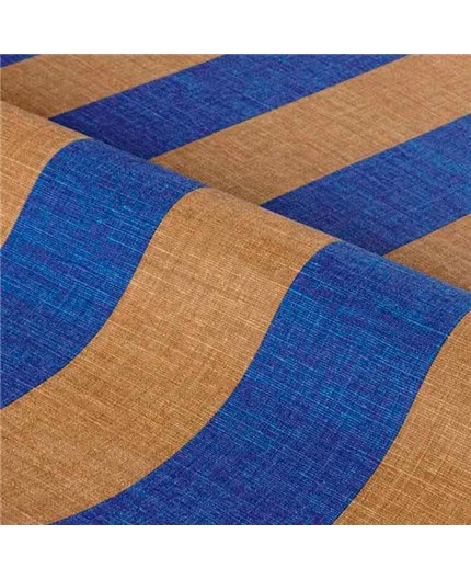 Ref.78060814 ambiente real de rayas edition rayures, sobre fondo Azul en tonos Marrón