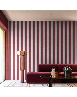 Ref.H73810100 ambiente con edition rayures liso en tono Granate