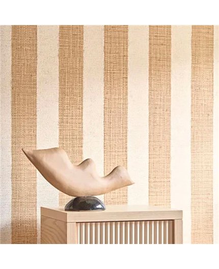 Ref.78124894 ambiente con edition rayures rayas Blanco Roto sobre fondo Marrón