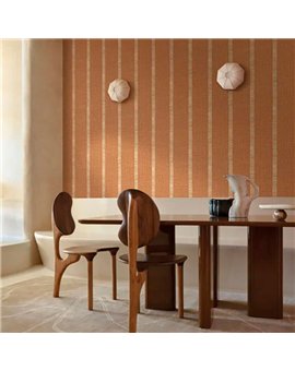 Ref.78104078 ambiente real de rayas edition rayures, sobre fondo Marrón en tonos Beige