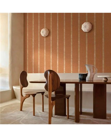 Ref.78104078 ambiente real de rayas edition rayures, sobre fondo Marrón en tonos Beige
