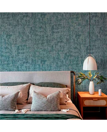 Ref.21109 estancia decorada con liso texturizado acabado Azul, silva essence