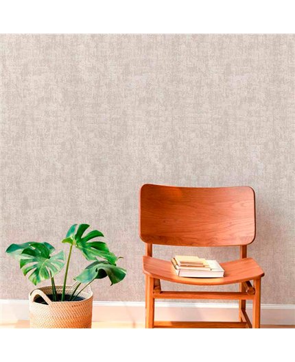 Ref.21111 estancia decorada con liso texturizado Beige y fondo Topo, silva essence