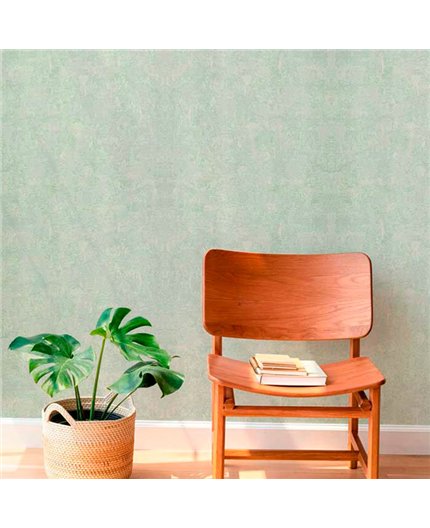 Ref.21148 ambiente con silva essence liso texturizado Topo sobre fondo Verde