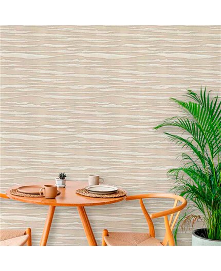 Ref.21126 ambiente con silva essence rayas Beige sobre fondo Topo