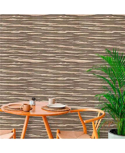 Ref.21127 foto de ambiente rayas silva essence fondo Marrón con Dorado