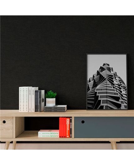 Ref.3739 papel pintado living textures textura rugosa en Negro sobre Marrón