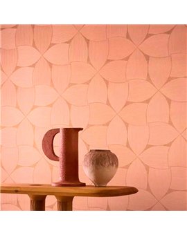 Ref.78130406 ambiente con striato texturas mosaico pétalos Marrón sobre fondo Beige