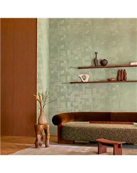 Ref.78151936 ambiente real de patchwork texturizado striato texturas, en tono Verde