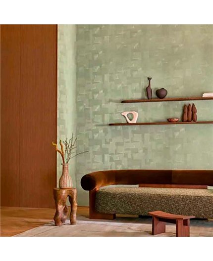 Ref.78151936 ambiente real de patchwork texturizado striato texturas, en tono Verde