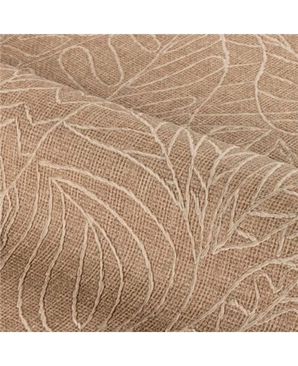 Ref.78201120 estancia decorada con hojas tropicales Beige y fondo Marrón, racines