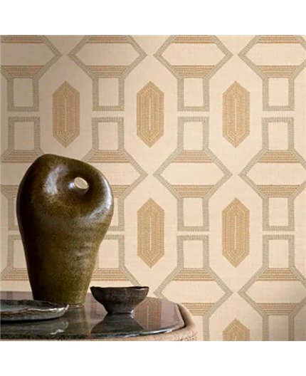 Ref.78190508 foto de ambiente mosaico art déco racines fondo Beige con Verde y Ocre