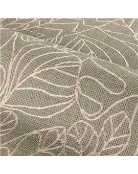 Ref.78201222 ambiente con racines hojas tropicales Beige sobre fondo Verde