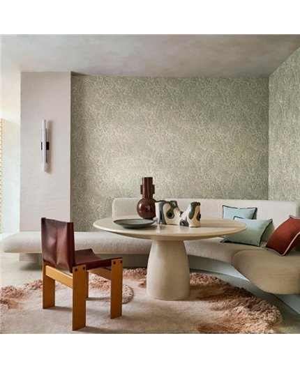 Ref.78201222 ambiente real de hojas tropicales racines, sobre fondo Verde en tonos Beige