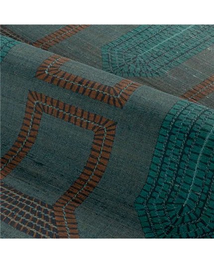 Ref.78190814 ambiente real de mosaico art déco racines, sobre fondo Verde en tonos Marrón