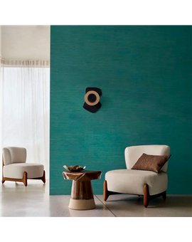 Ref.78213262 ambiente con racines rafia Beige sobre fondo Verde