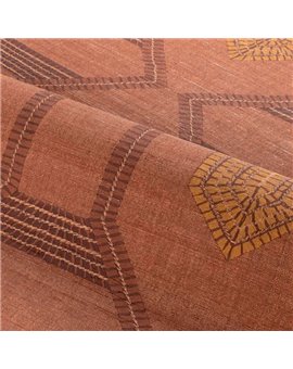 Ref.78190712 estancia decorada con mosaico art déco Ocre y Marrón y fondo Caldera, racines