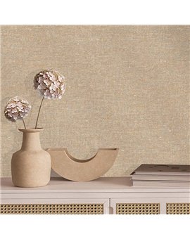 Ref.TN29003 estancia decorada con liso Beige y fondo Marrón, terra nova