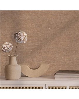 Ref.TN29007 ambiente con terra nova liso Beige y color3 sobre fondo Marrón
