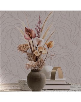 Ref.TN29070 foto de ambiente ondas cuerda terra nova fondo Marfil con Topo