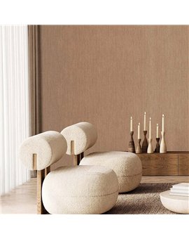 Ref.TN29043 estancia decorada con hojas relieve en Marrón, terra nova