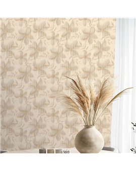 Ref.TN29063 ambiente con terra nova hojas difuminadas Marrón sobre fondo Beige