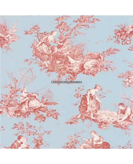 Papel Pintado LES BELLES TOILES DE JOUY 2 Ref. BTJD87916808.